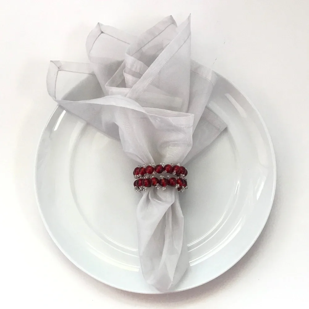 PIER 1 Napkins Silver Set of 8